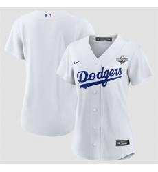 Women Los Angeles Dodgers Blank White 2025 World Series Home Cool Base Stitched Baseball Jersey  Women Los Angeles Dodgers Blank White 2025 World Series Home Cool Base Stitched Baseball Jersey