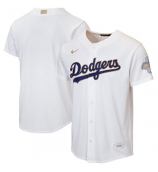 Youth Los Angeles Dodgers Nike White 2026 Gold Collection Home Replica Jersey