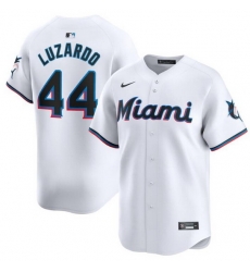 Men Miami Marlins 44 Jesus Luzardo White 2024 Home Limited Stitched Baseball Jersey