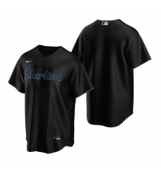 Mens Nike Miami Marlins Blank Black Alternate Stitched Baseball Jersey