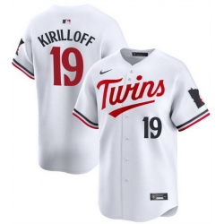 Men Minnesota Twins 19 Alex Kirilloff White 2024 Home Limited Stitched Baseball Jersey