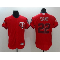 Men Minnesota Twins 22 Sano Red Elite Independent Edition 2021 MLB Jerseys