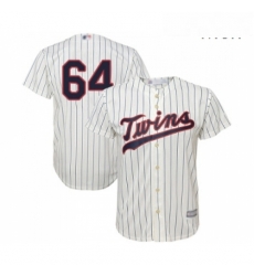 Mens Minnesota Twins 64 Willians Astudillo Replica Cream Alternate Cool Base Baseball Jersey 