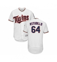 Mens Minnesota Twins 64 Willians Astudillo White Home Flex Base Authentic Collection Baseball Jersey