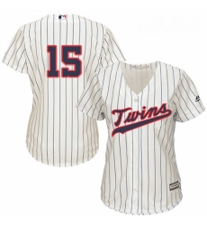 Womens Majestic Minnesota Twins 15 Glen Perkins Replica Cream Alternate Cool Base MLB Jersey