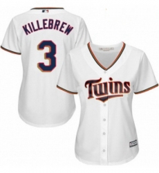 Womens Majestic Minnesota Twins 3 Harmon Killebrew Authentic White Home Cool Base MLB Jersey