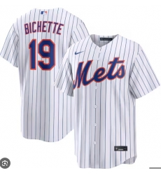 Men New York Mets Nike Bo Bichette #19 White Home Stitched Player Jersey
