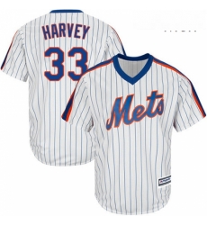 Mens Majestic New York Mets 33 Matt Harvey Replica White Alternate Cool Base MLB Jersey