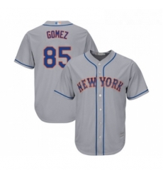 Mens New York Mets 85 Carlos Gomez Replica Grey Road Cool Base Baseball Jersey 