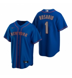 Mens Nike New York Mets 1 Amed Rosario Royal Alternate Road Stitched Baseball Jersey