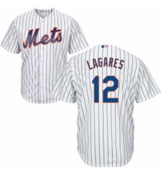 Youth Majestic New York Mets 12 Juan Lagares Replica White Home Cool Base MLB Jersey