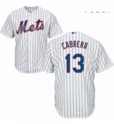 Youth Majestic New York Mets 13 Asdrubal Cabrera Replica White Home Cool Base MLB Jersey