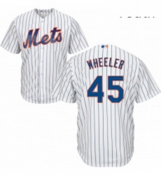 Youth Majestic New York Mets 45 Zack Wheeler Replica White Home Cool Base MLB Jersey