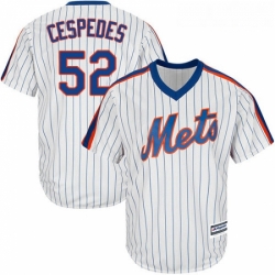 Youth Majestic New York Mets 52 Yoenis Cespedes Replica White Alternate Cool Base MLB Jersey