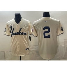 Men New York Yankees 2 Derek Jeter Cream Limited Stitched Baseball Jersey Men New York Yankees 2 Derek Jeter Cream Limited Stitched Baseball Jersey