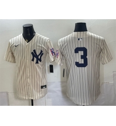 Men New York Yankees  3 Babe Ruth Cream 2026 Field of Dreams Stadium Stitched Baseball Jersey