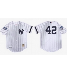 Men New York Yankees 42 Mariano Rivera White 2000 Stitched Baseball Jersey Men New York Yankees 42 Mariano Rivera White 2000 Stitched Baseball Jersey