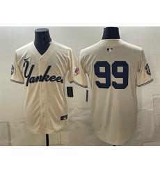 Men New York Yankees  99 Aaron Judge Cream Limited Stitched Baseball Jersey