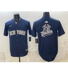Men New York Yankees Team Big Logo Navy Limited Stitched Baseball Jersey Men New York Yankees Team Big Logo Navy Limited Stitched Baseball Jersey