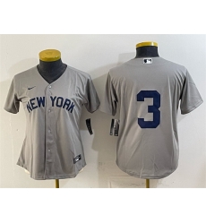 Women New York Yankees 3 Babe Ruth Grey Cool Base Stitched Baseball Jersey Women New York Yankees 3 Babe Ruth Grey Cool Base Stitched Baseball Jersey