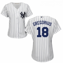 Womens Majestic New York Yankees 18 Didi Gregorius Authentic White Home MLB Jersey