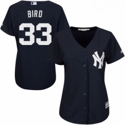 Womens Majestic New York Yankees 33 Greg Bird Authentic Navy Blue Alternate MLB Jersey