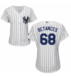 Womens Majestic New York Yankees 68 Dellin Betances Replica White Home MLB Jersey