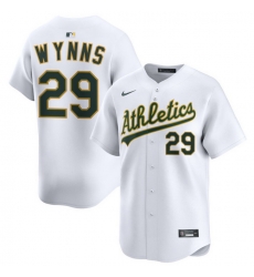 Men Athletics Nike Home Limited Custom Jersey White Wynns Austin 29