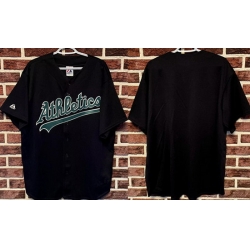 Men Oakland Athletics Blank Black Stitched Baseball Jersey