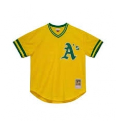 Men Oakland Athletics Blank Throwback Jersey Yellow