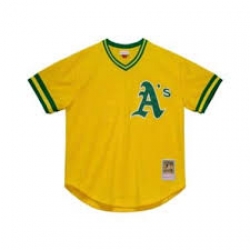 Men Oakland Athletics Blank Throwback Jersey Yellow