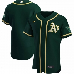 Men Oakland Athletics Men Nike Green Alternate 2020 Flex Base Team MLB Jersey