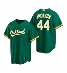 Mens Nike Oakland Athletics 44 Reggie Jackson Green Alternate Stitched Baseball Jerse