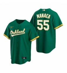 Mens Nike Oakland Athletics 55 Sean Manaea Green Alternate Stitched Baseball Jersey