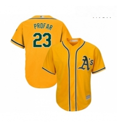 Mens Oakland Athletics 23 Jurickson Profar Replica Gold Alternate 2 Cool Base Baseball Jersey 