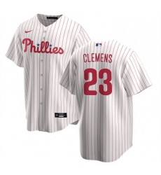 Men Philadelphia Phillies 23 Kody Clemens White Cool Base Stitched Baseball Jersey