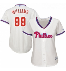 Womens Majestic Philadelphia Phillies 99 Mitch Williams Replica Cream Alternate Cool Base MLB Jersey