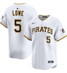 Men Pittsburgh Pirates Brandon Lowe #5 Flex Base Home White Limited Jersey Men Pittsburgh Pirates Brandon Lowe #5 Flex Base Home White Limited Jersey