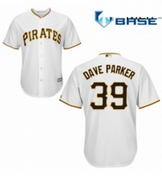 Mens Majestic Pittsburgh Pirates 39 Dave Parker Replica White Home Cool Base MLB Jersey