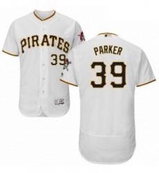 Mens Majestic Pittsburgh Pirates 39 Dave Parker White Home Flex Base Authentic Collection MLB Jersey