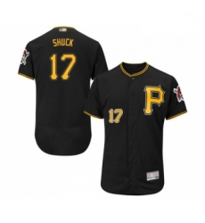 Mens Pittsburgh Pirates 17 JB Shuck Black Alternate Flex Base Authentic Collection Baseball Jersey