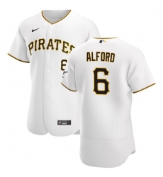 Pittsburgh Pirates 6 Anthony Alford Men Nike White Home 2020 Authentic Player MLB Jersey