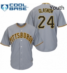 Youth Majestic Pittsburgh Pirates 24 Tyler Glasnow Replica Grey Road Cool Base MLB Jersey 