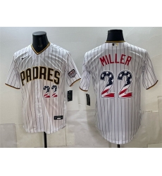 Men San Diego Padres 22 Mason Miller White USA 250 Fourth of July Home Stitched Baseball Jersey Men San Diego Padres 22 Mason Miller White USA 250 Fourth of July Home Stitched Baseball Jersey