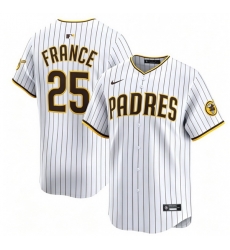 Men San Diego Padres #25 Ty France White 2026 Home Limited Stitched Baseball Jersey