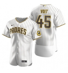 Men San Diego Padres 45 Luke Voit White Flex Base Stitched Baseball jersey