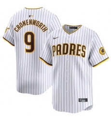 Men San Diego Padres 9 Jake Cronenworth White 2024 Home Limited Stitched Baseball Jersey