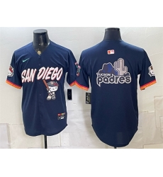 Men San Diego Padres X Hello Kitty Team Big Logo Obsidian 2026 City Connect Stadium Stitched Baseball Jersey Men San Diego Padres X Hello Kitty Team Big Logo Obsidian 2026 City Connect Stadium Stitched Baseball Jersey