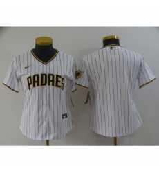 Women's Nike San Diego Padres Blank White Brown Home Stitched Baseball Jersey