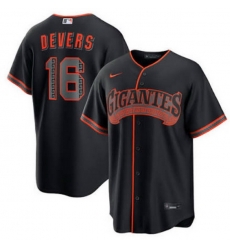Men San Francisco Giants 16 Rafael Devers Black Cool Base Stitched Baseball Jersey